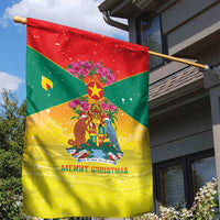 Grenada Christmas Garden Flag Coat Of Arms Bougainvillea Wreath - Wonder Print Shop