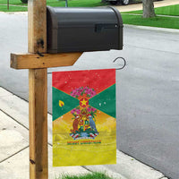 Grenada Christmas Garden Flag Coat Of Arms Bougainvillea Wreath - Wonder Print Shop