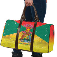 Grenada Christmas Travel Bag Coat Of Arms Bougainvillea Wreath - Wonder Print Shop