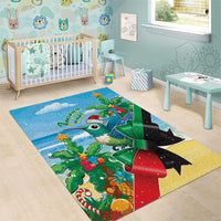 Martinique Christmas Area Rug Santa Hummingbird - Wonder Print Shop