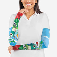 Martinique Christmas Arm Sleeves Santa Hummingbird - Wonder Print Shop