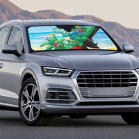 Martinique Christmas Auto Sun Shade Santa Hummingbird - Wonder Print Shop