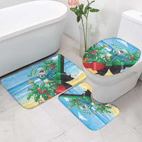 Martinique Christmas Bathroom Set Santa Hummingbird - Wonder Print Shop