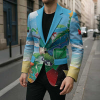 Martinique Christmas Blazer Santa Hummingbird - Wonder Print Shop