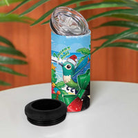 Martinique Christmas 4 in 1 Can Cooler Tumbler Santa Hummingbird - Wonder Print Shop