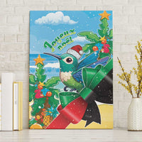 Martinique Christmas Canvas Wall Art Santa Hummingbird - Wonder Print Shop