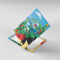 Martinique Christmas Canvas Wall Art Santa Hummingbird - Wonder Print Shop