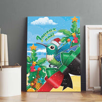 Martinique Christmas Canvas Wall Art Santa Hummingbird - Wonder Print Shop
