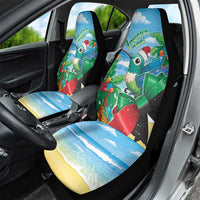 Martinique Christmas Car Seat Cover Santa Hummingbird - Wonder Print Shop