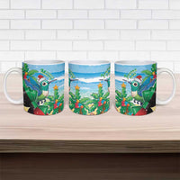 Martinique Christmas Ceramic Mug Santa Hummingbird - Wonder Print Shop