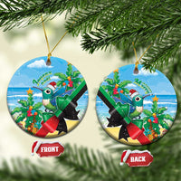 Martinique Christmas Ceramic Ornament Santa Hummingbird - Wonder Print Shop