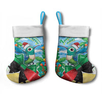 Martinique Christmas Stocking Santa Hummingbird - Wonder Print Shop