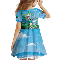 Martinique Christmas Family Matching Off Shoulder Maxi Dress and Hawaiian Shirt Santa Hummingbird - Wonder Print Shop