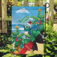 Martinique Christmas Garden Flag Santa Hummingbird - Wonder Print Shop