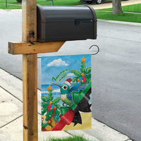 Martinique Christmas Garden Flag Santa Hummingbird - Wonder Print Shop