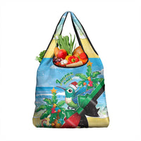 Martinique Christmas Grocery Bag Santa Hummingbird - Wonder Print Shop