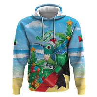Martinique Christmas Hoodie Santa Hummingbird - Wonder Print Shop