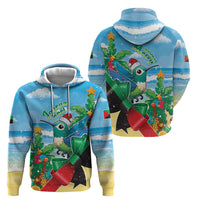 Martinique Christmas Hoodie Santa Hummingbird - Wonder Print Shop