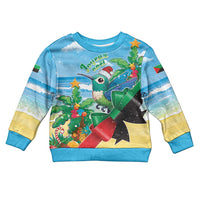 Martinique Christmas Kid Ugly Christmas Sweater Santa Hummingbird - Wonder Print Shop