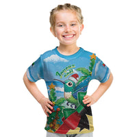 Martinique Christmas Kid T Shirt Santa Hummingbird - Wonder Print Shop