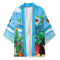 Martinique Christmas Kimono Santa Hummingbird - Wonder Print Shop