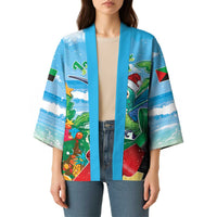 Martinique Christmas Kimono Santa Hummingbird - Wonder Print Shop