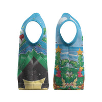 Martinique Christmas Knitted V-Neck Vest Santa Hummingbird - Wonder Print Shop