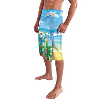 Martinique Christmas Lavalava Santa Hummingbird - Wonder Print Shop