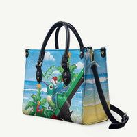Martinique Christmas Leather Bag Santa Hummingbird - Wonder Print Shop