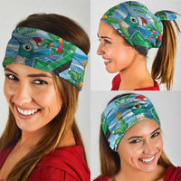 Martinique Christmas Neck Gaiter Santa Hummingbird - Wonder Print Shop