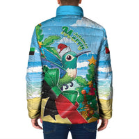Martinique Christmas Padded Jacket Santa Hummingbird - Wonder Print Shop
