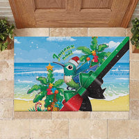 Martinique Christmas Rubber Doormat Santa Hummingbird - Wonder Print Shop