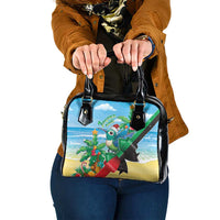 Martinique Christmas Shoulder Handbag Santa Hummingbird - Wonder Print Shop