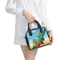 Martinique Christmas Shoulder Handbag Santa Hummingbird - Wonder Print Shop