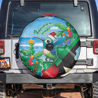 Martinique Christmas Spare Tire Cover Santa Hummingbird - Wonder Print Shop