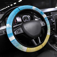 Martinique Christmas Steering Wheel Cover Santa Hummingbird - Wonder Print Shop