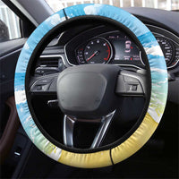 Martinique Christmas Steering Wheel Cover Santa Hummingbird - Wonder Print Shop