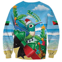 Martinique Christmas Sweatshirt Santa Hummingbird - Wonder Print Shop