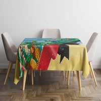 Martinique Christmas Tablecloth Santa Hummingbird - Wonder Print Shop