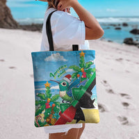 Martinique Christmas Tote Bag Santa Hummingbird - Wonder Print Shop