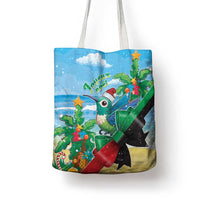 Martinique Christmas Tote Bag Santa Hummingbird - Wonder Print Shop