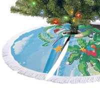 Martinique Christmas Tree Skirt Santa Hummingbird - Wonder Print Shop