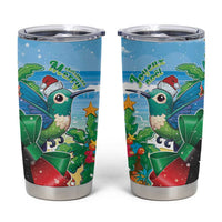 Martinique Christmas Tumbler Cup Santa Hummingbird - Wonder Print Shop