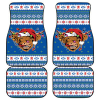 Scotland Christmas Car Mats Mooey Xmas Highland Cow LT05 - Wonder Print Shop