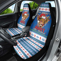 Scotland Christmas Car Seat Cover Mooey Xmas Highland Cow LT05 - Wonder Print Shop