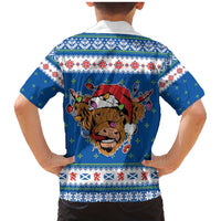 Scotland Christmas Family Matching Mermaid Dress and Hawaiian Shirt Mooey Xmas Highland Cow LT05 - Wonder Print Shop