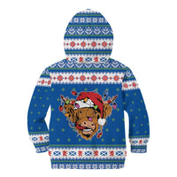 Scotland Christmas Kid Hoodie Mooey Xmas Highland Cow LT05 - Wonder Print Shop
