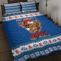 Scotland Christmas Quilt Bed Set Mooey Xmas Highland Cow LT05 - Wonder Print Shop