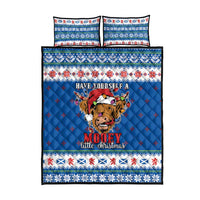 Scotland Christmas Quilt Bed Set Mooey Xmas Highland Cow LT05 - Wonder Print Shop