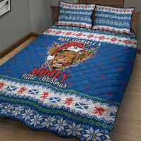 Scotland Christmas Quilt Bed Set Mooey Xmas Highland Cow LT05 - Wonder Print Shop